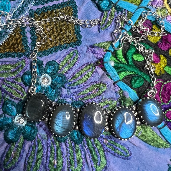 Jewelry - Labradorite Bar Necklace